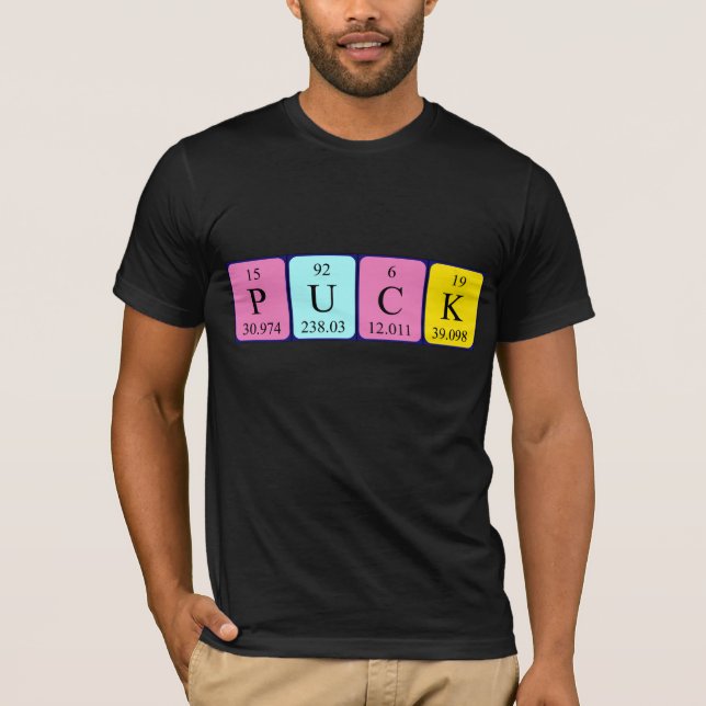 Coloque a camisa do nome da mesa periódica (Frente)