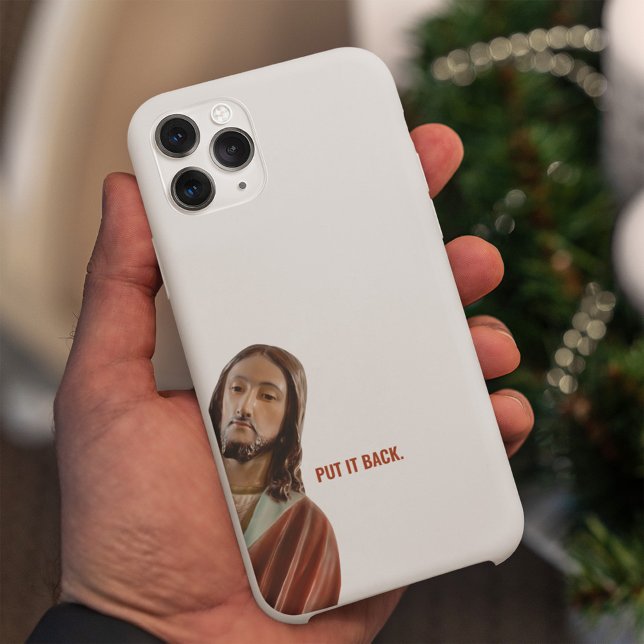 Coloque de Volta Jesus Engraçado em Fundo Branco (Criador carregado)