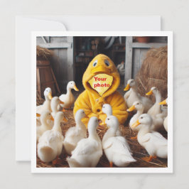 Coloque meu rosto na foto, cartão de patos e crian