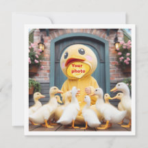 Coloque meu rosto na foto, cartão de patos e crian