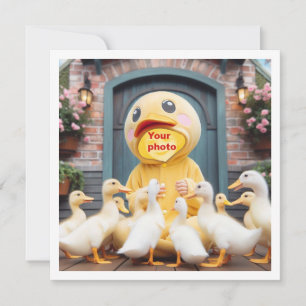 Coloque meu rosto na foto, cartão de patos e crian