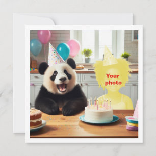 Coloque meu rosto na imagem, cartão do Panda e da