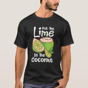Coloque o limão na camisa casual de coco de Verão