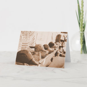 Coloque seus pés em uma fila - Cartão de saudação