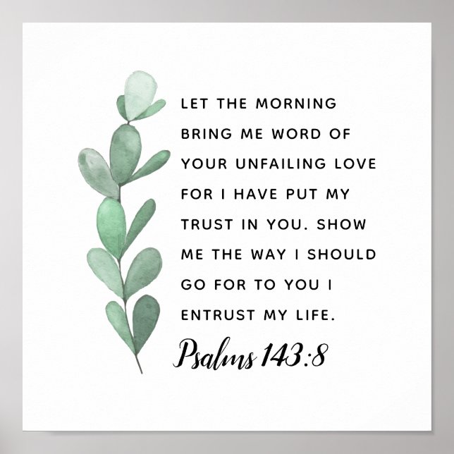 Coloquei minha confiança em você Impressão de Escr (Frente)