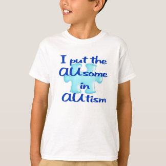 Coloquei o AUsome na camisa do autismo infantil