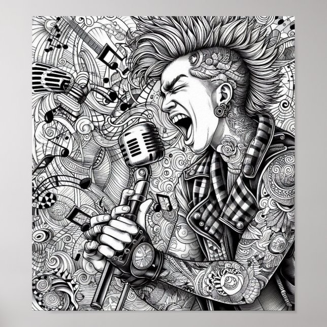 COLOR IT YOURSELF! Adult Coloring Book Poster (Frente)