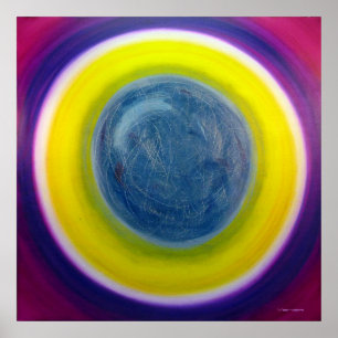 Colora o poster cura das belas artes da mandala da