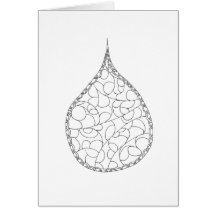 Colora seu próprio cartão - gota do círculo