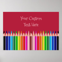 Coloração de lápis poster personalizado