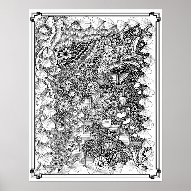 Coloração de Poster "Etapas da Arte" (Frente)