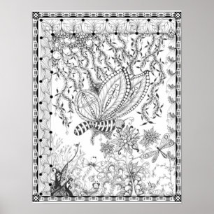 Coloração do Poster "Beijos da Borboleta da Sra. D