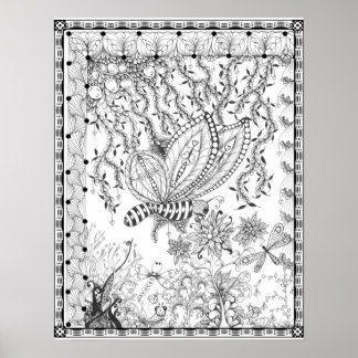 Coloração do Poster "Beijos da Borboleta da Sra. D