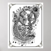 Coloração do Poster "Néctar de Hummingbird da Sra.