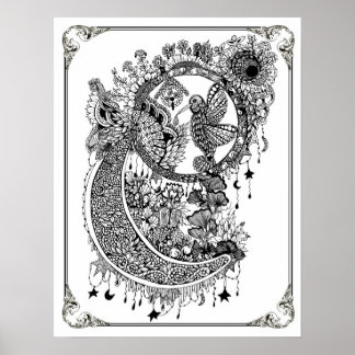 Coloração do Poster "Néctar de Hummingbird da Sra.