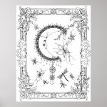 Coloração do Poster "Sra. Dee's Me Leva À Lua Arte