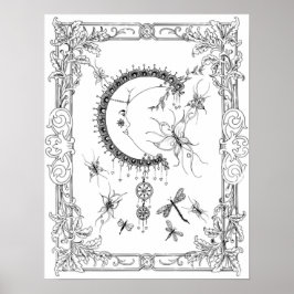 Coloração do Poster "Sra. Dee's Me Leva À Lua Arte