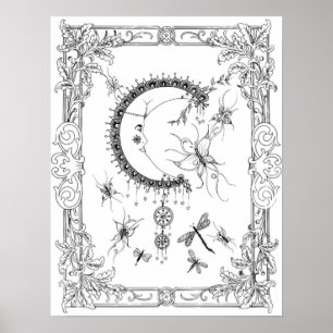 Coloração do Poster "Sra. Dee's Me Leva À Lua Arte