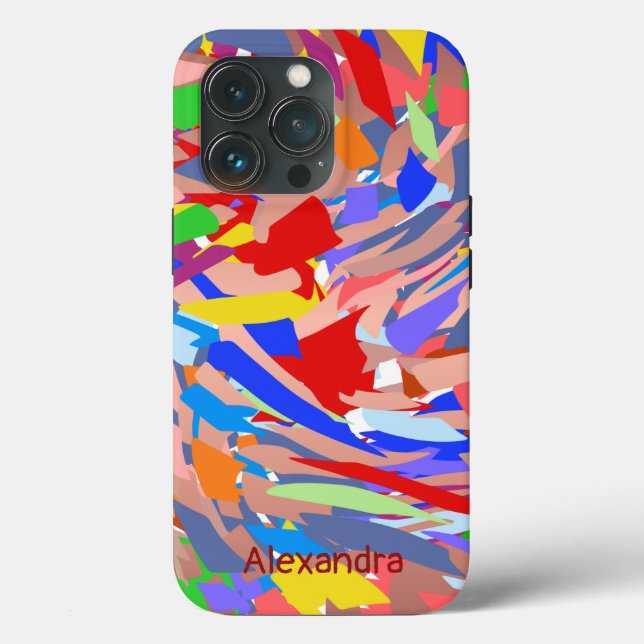 Coloração Moderna Personalizada do Nome de abstrat (Verso)