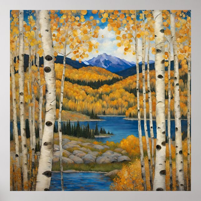 Colorado Aspens Mountain Fall Poster (Frente)