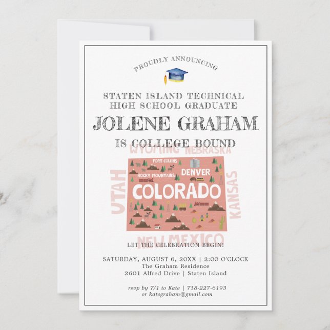 Colorado | Festa de Formatura para Universitário (Frente)