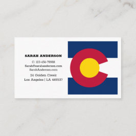 Colorado Flag Elegant Cartão de visita / EUA