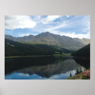 Colorado Mountain Serene Lake e Sky Poster