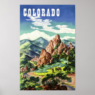 Colorado, poster das viagens vintage