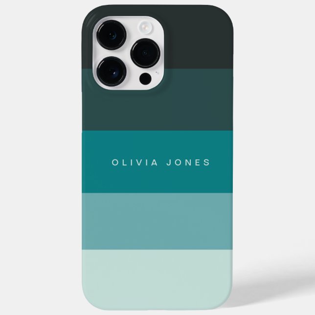 Colorblock - Faixa Horizontal Preta e Teal (Verso)