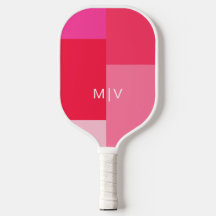 Colorblock rosa e vermelho | Monograma moderno