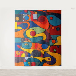 Colorcubo 1 Cubismo Colorido Tapeçaria