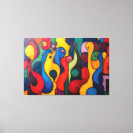 Colorcubo 2 Tela de Cubismo Colorida Impressão