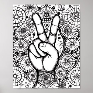 Colore it Peace Impressão, Value Poster Paper (Mat