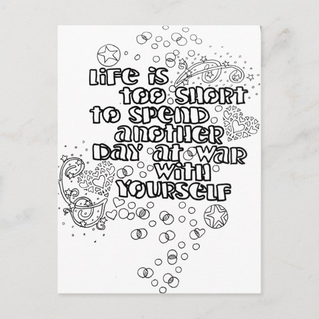 Colore o seu próprio cartão postal (Frente)