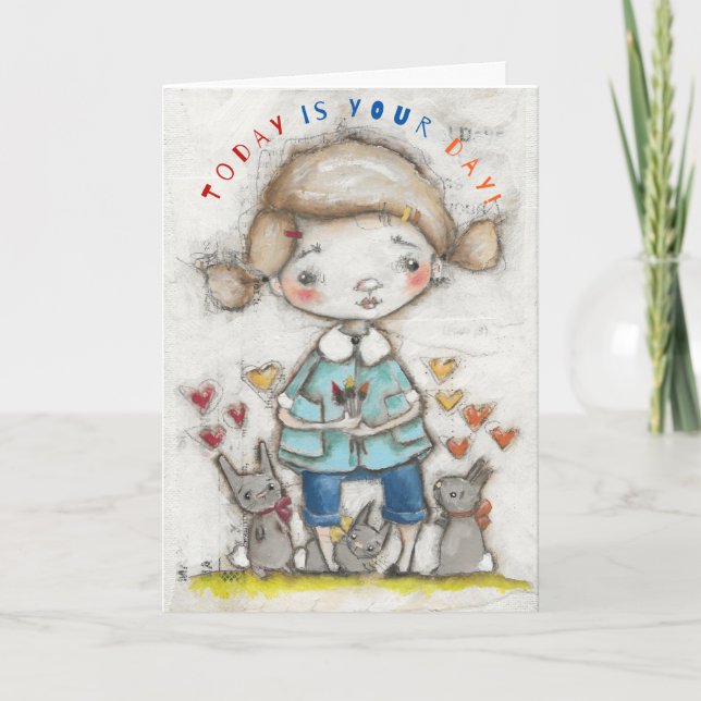 Colore seu dia - Cartão de saudação (Frente)