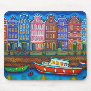 Colores do mouse Pad de Amsterdã por Lisa Lorenz