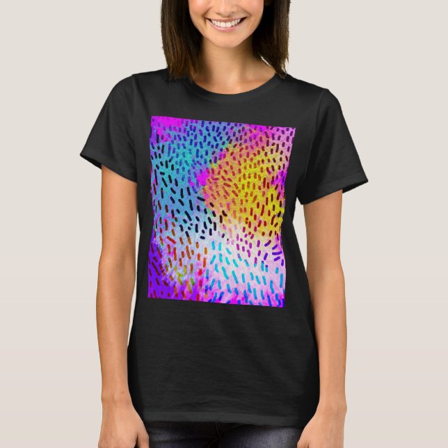 Colorful Abstract Leopard Silhouette T-Shirt (Frente)