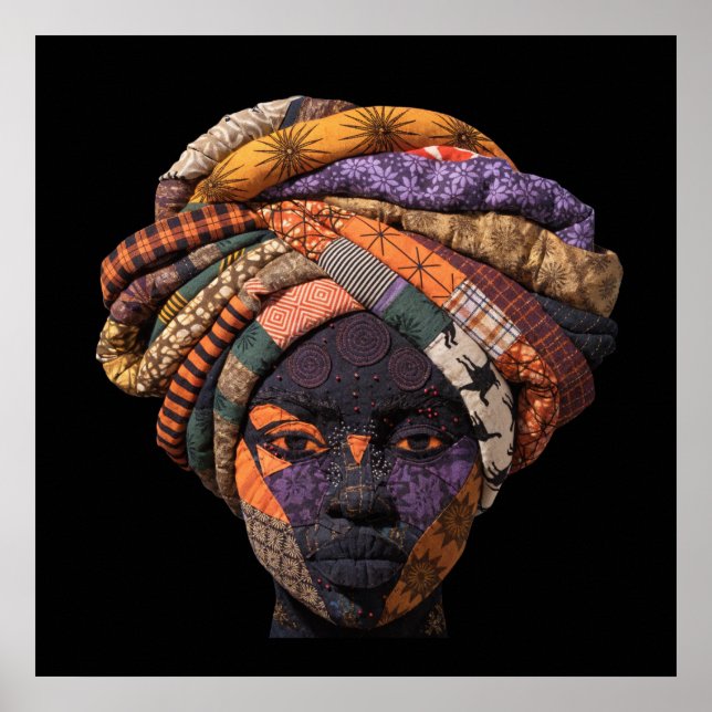 Colorful African Woman Poster (Frente)