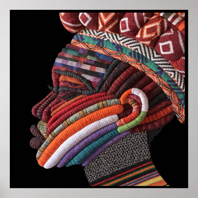 Colorful African Woman Poster (Frente)