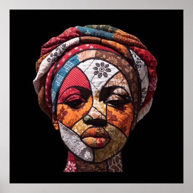 Colorful African Woman Poster (Frente)