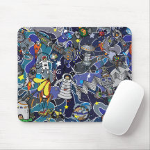 Colorful Art Characters Mouse Pad Creative Design