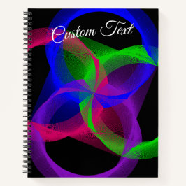 Colorful Circular Blend Geometric Spiral Notebook