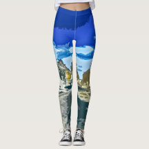 Colorful Cityscape Leggings