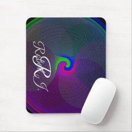 Colorful Fused Center Geometric Mouse Pad