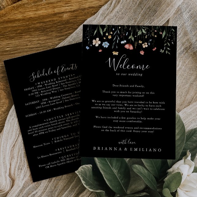  Colorful Garden Wildflower Wedding Welcome Letter (Criador carregado)