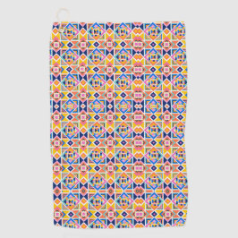 Colorful geometric patterned towels 