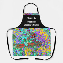 Colorful Grandma Apron – Abstract Floral