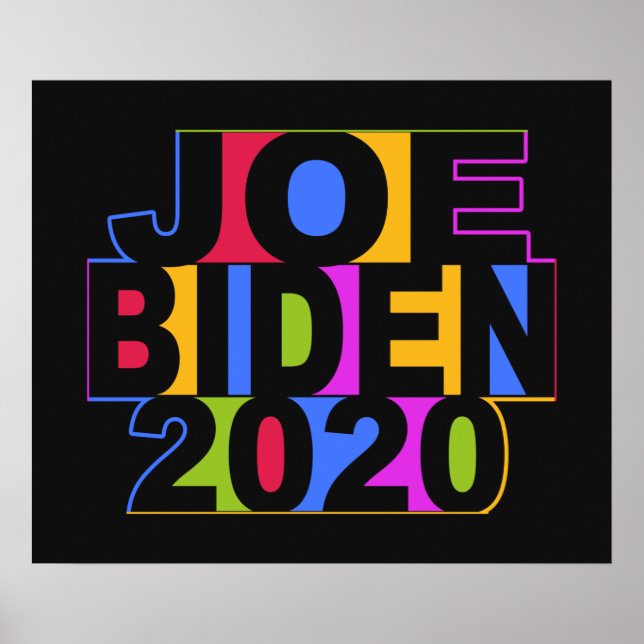 Colorful JOE BIDEN 2020 poster (Frente)
