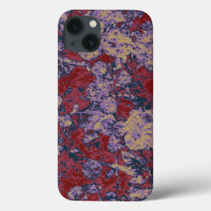 Colorful leaf and flower camouflage pattern