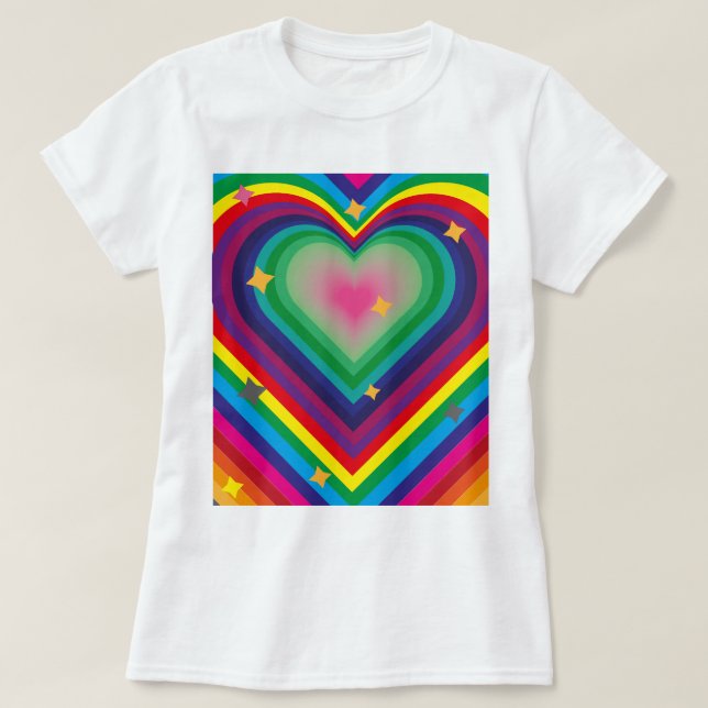 Colorful Love T-Shirt for Women (Frente do Design)